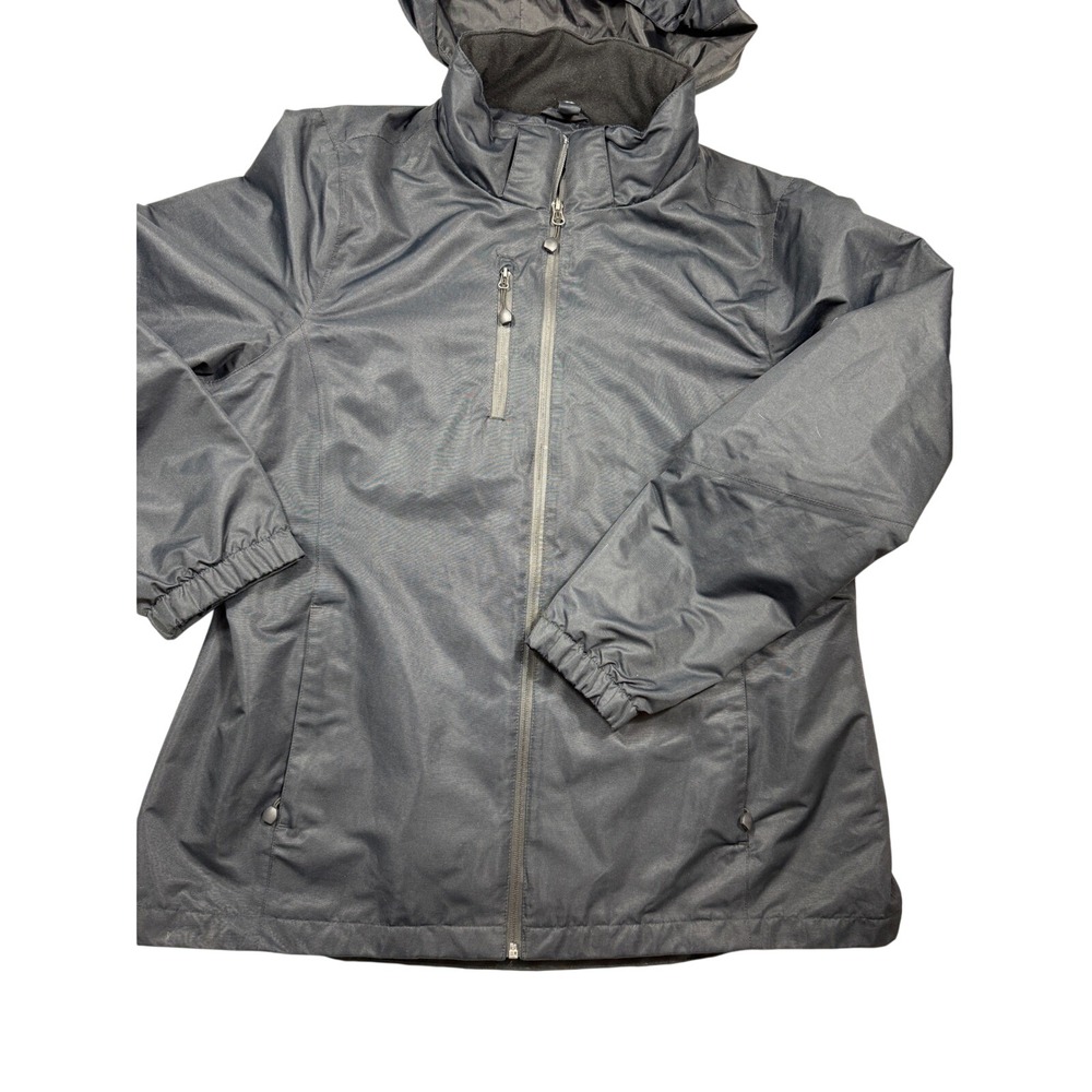 Hooded Rain Jacket Windbreaker Full Zip Lightweight Coat‎ sz XL womens